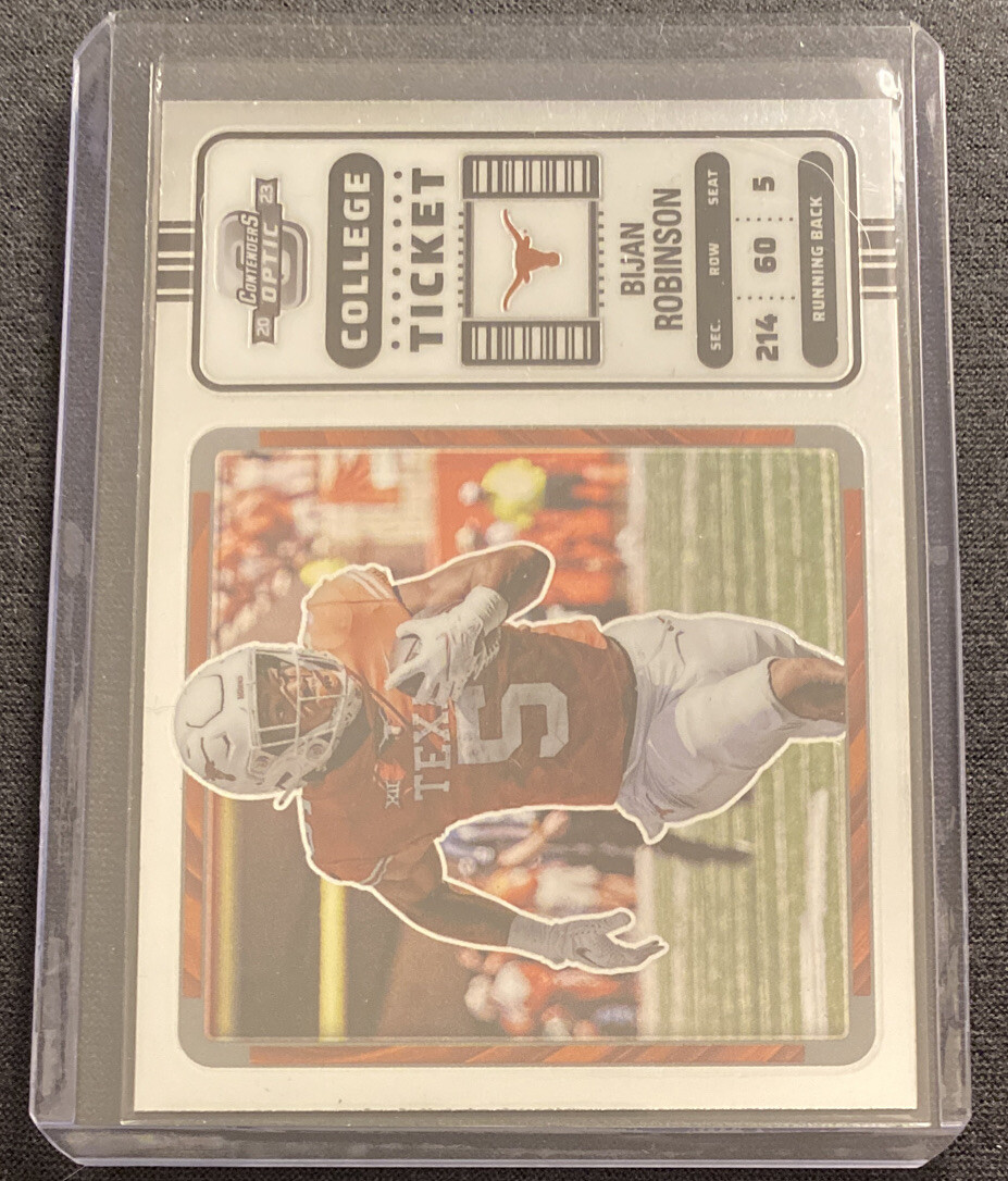 2023 Chronicles Contenders Optic Draft - Bijan Robinson College Ticket Silver