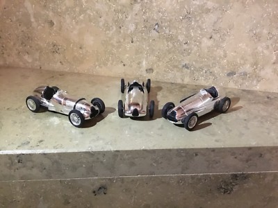 3x Brumm 1:43 Chrom Edition Auto Union D-Type Mercedes Benz W 125 Alfa Romeo 158