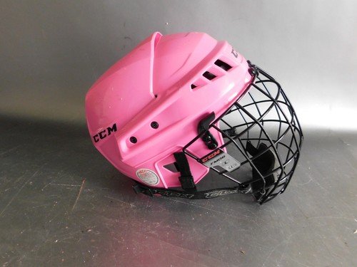 PREOWNED,CCM 04 L Adult SR PINK HOCKEY HELMET WITH CCM FM06 CAGE,VG,FROM CANADA - Picture 3 of 6