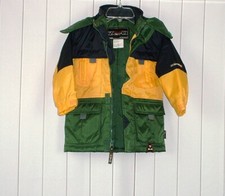 Boys Rothschild Below Zero Evergreen Black Gold Hoodie Coat 2Y