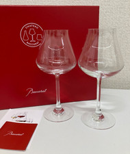 Baccarat Chateau Red Wine Pair Glass Set Clear Crystal L Size W/ Box From Japan