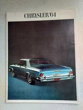 1964 Chrysler New Yorker Sedan Wagon Dealer Fold Out Brochure Book 8.5" x 11"