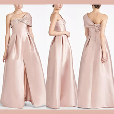 NWT 1095 Sachin Babi 6 Delilah Crystal-embellished Gown Peony Pink J1446