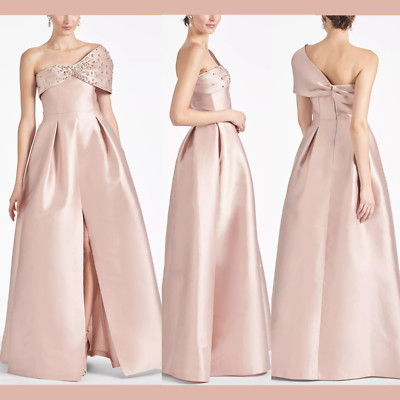 NWT $1095 Sachin & Babi [ 10 ] Delilah Crystal-embellished Gown Peony Pink J1470