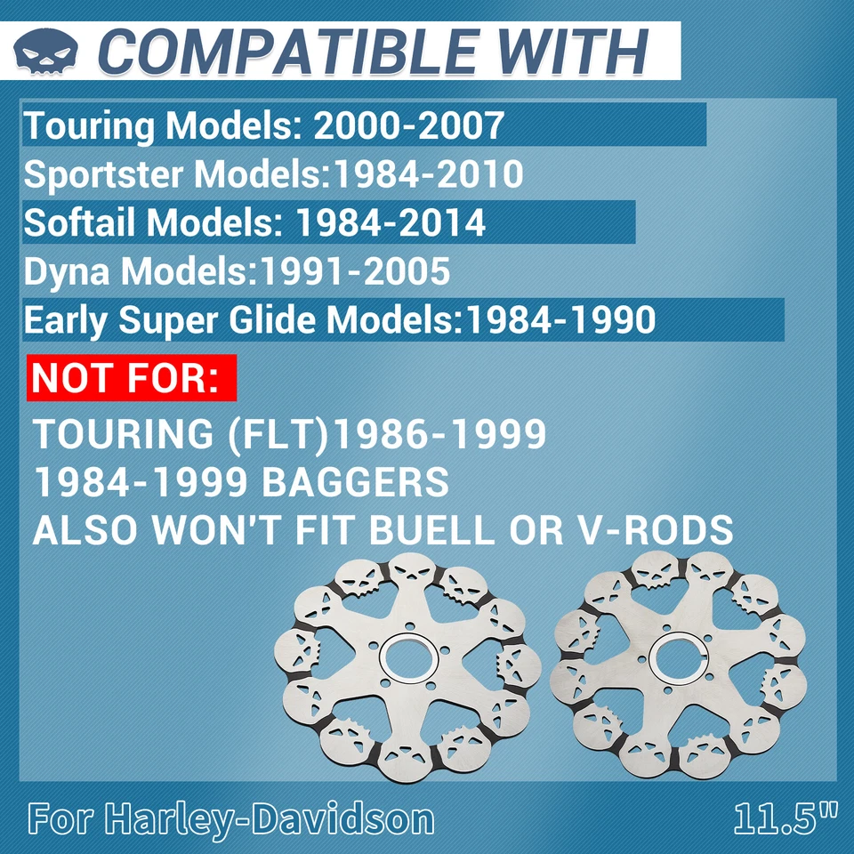 11.5" ( Front & Rear ) Brake Rotor for Harley Davidson Touring Softail - Image 3 of 4