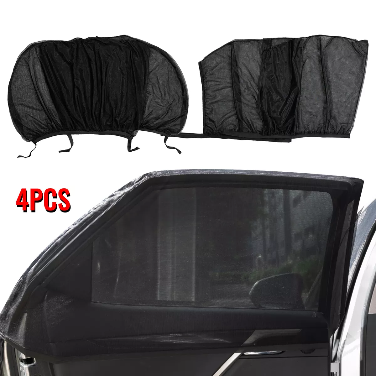 2PCs Car Curtain For Sunshade Privacy Divider Auto Windshield Sun