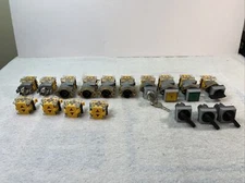 Mixed Lot EAO series 704  luminated Pushbuttons,  Contact Blocks