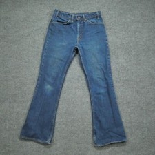 Vintage Levis 646 0217 Jeans Mens 32x32 Blue Denim Pants Flare Orange Tab 70s