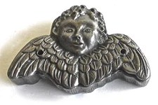 TORINO Pewter Winged Angel Cherub Jewelry Box Brooch Necklace Earrings Set