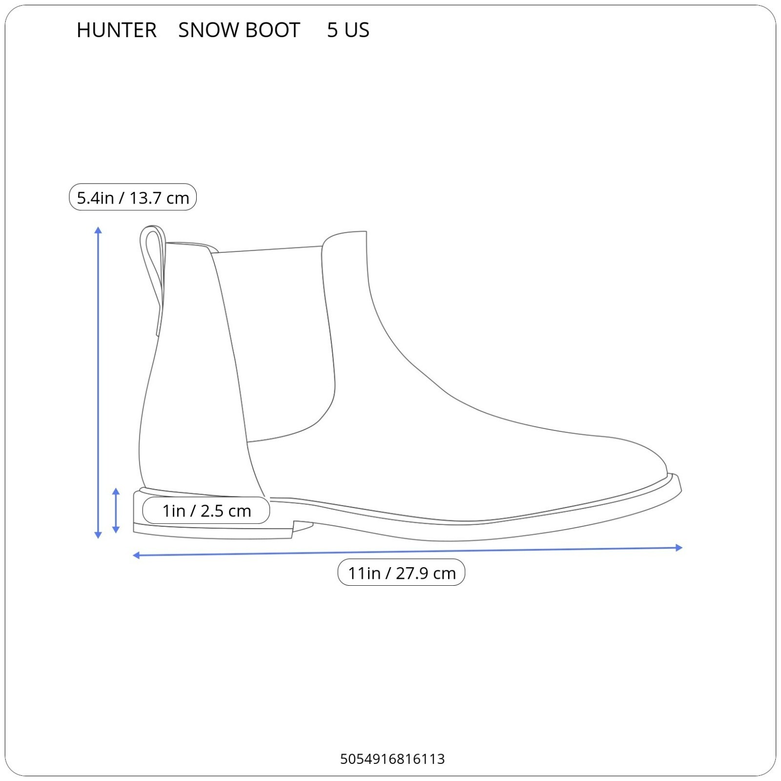 New HUNTER Insulated Metallic Short Snow Boots Winter Boot Silver Grey