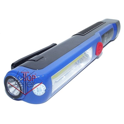 Torcia LED Ricaricabile COB Portatile Con Magnete - 240 Lumen, Per Campeggio, Officina, Lavoro, Nero, Compatta 18.5 Cm