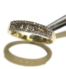 10k yellow gold .47ct white brown diamond fancy anniversary band ring 2.8g 6.25 — photo 7