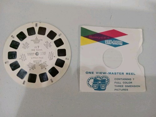 *VINTAGE* Viewmaster Reel The Three Little Pigs GUC Sawyer's Inc