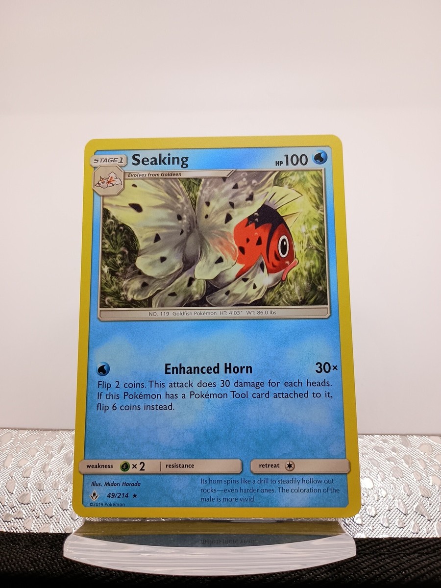Seaking 49/214 Sun & Moon Unbroken Bonds Rare Pokemon Card 2019 Seaking 49/214 Sun & Moon Unbroken Bonds Rare Pokemon Card 2019