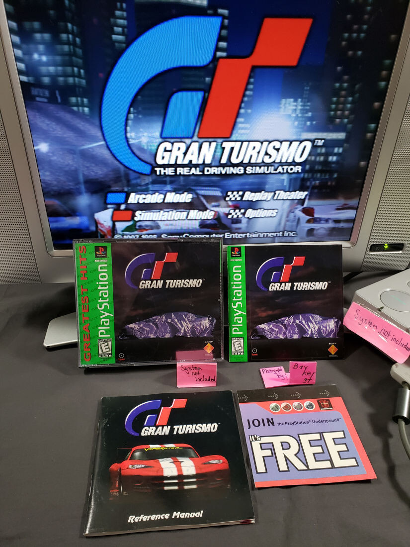Gran Turismo PS1 Complete Hits Label Case Manual CIB PlayStation GranTuris