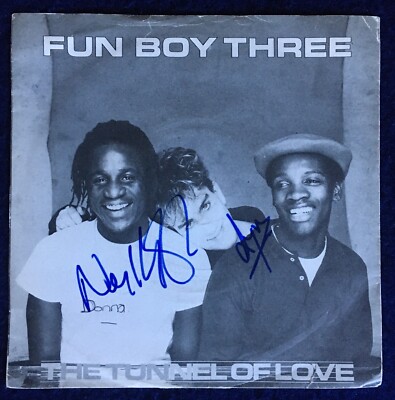 FUNBOY THREE SIGNED BY 2 THE TUNNEL OF LOVE 7  VINYL