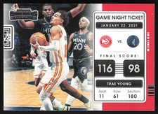 2021-22 Panini Contenders Game Night Ticket Trae Young #3 Atlanta Hawks