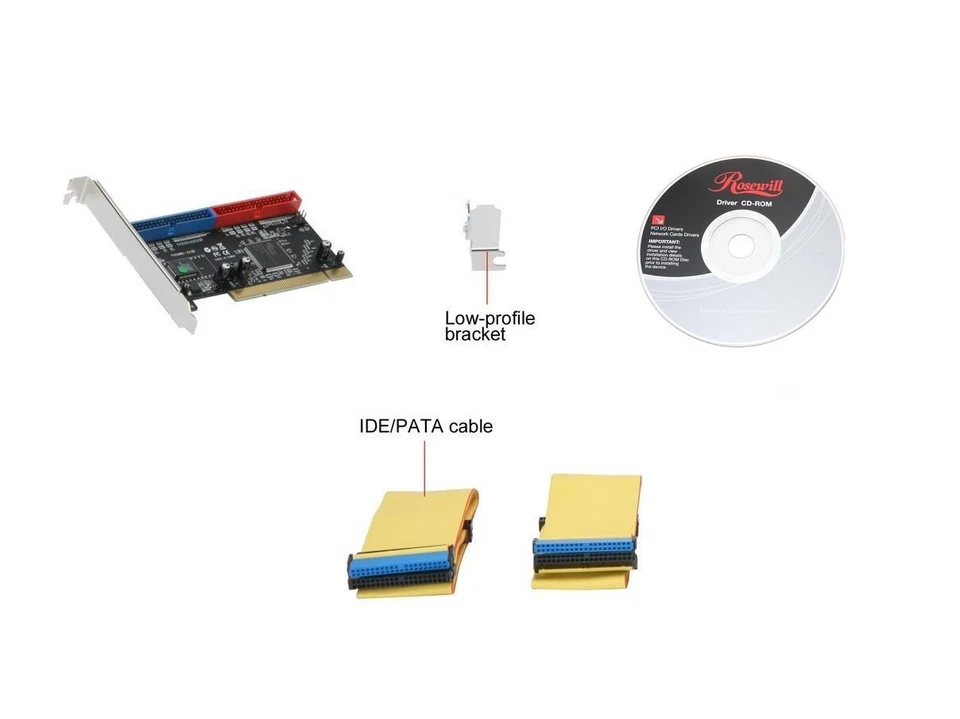 TWO Pcs Rosewill RC-200 ATA-133 2-Port PCI IDE Storage Adapter with RAID Support - Image 3 of 3