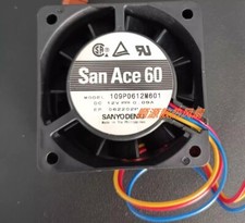 Sanyo 109P0612M601 DC12V 0.09A 60 60 15MM 3-Wire Axial Cooling Fan