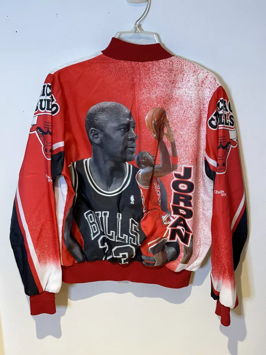 Vintage Chalk Line Chicago Bulls Michael Jordan Jacket sz 18/20 adult Small RARE