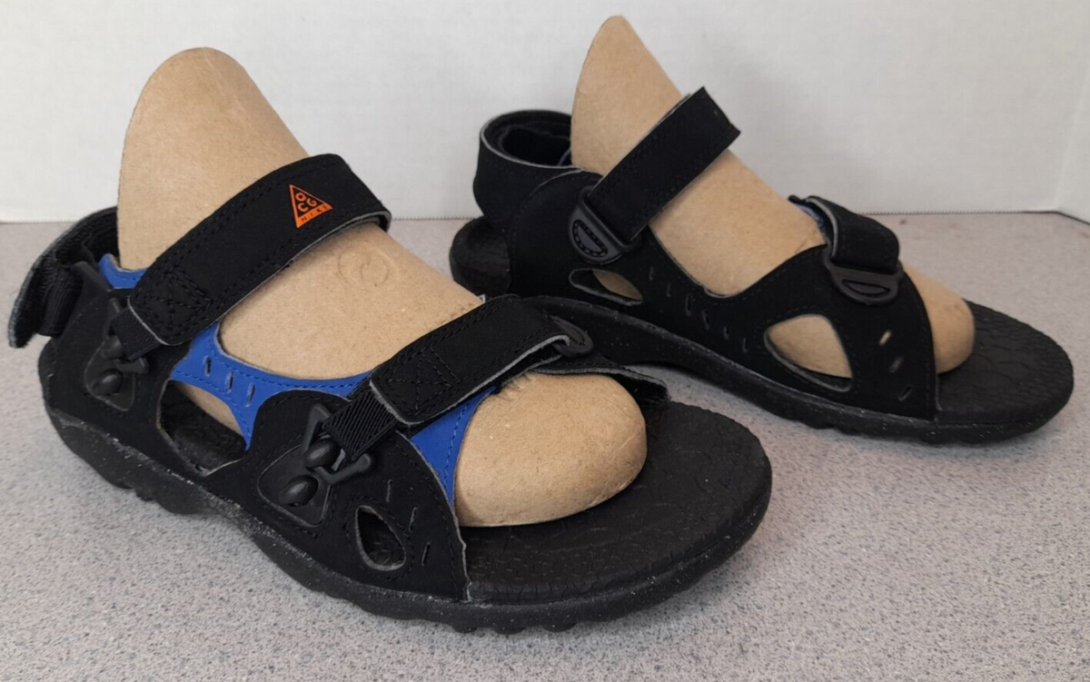 Vintage Nike Air Deschutz ACG Sandals Blue Black Orange Mens