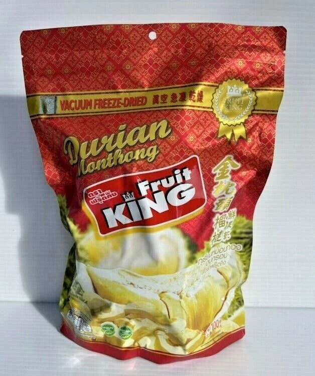 5x THAI NATURAL 100% SNACK FRUIT King Brand DURIAN Monthong Vacuum Freeze Dried - Image 2 of 4