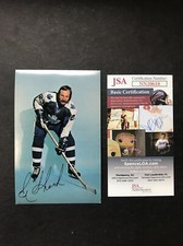 #23 ED SHACK TORONTO MAPLE LEAFS SIGNED 3x5 PHOTOCARD JSA CERTIFIED AUTOGRAPH
