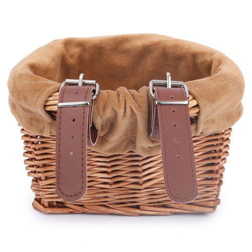 Retro Bike Basket Wicker Woven Kid Bicycle Front Basket Handlebar Storage Basket - Picture 5 of 14