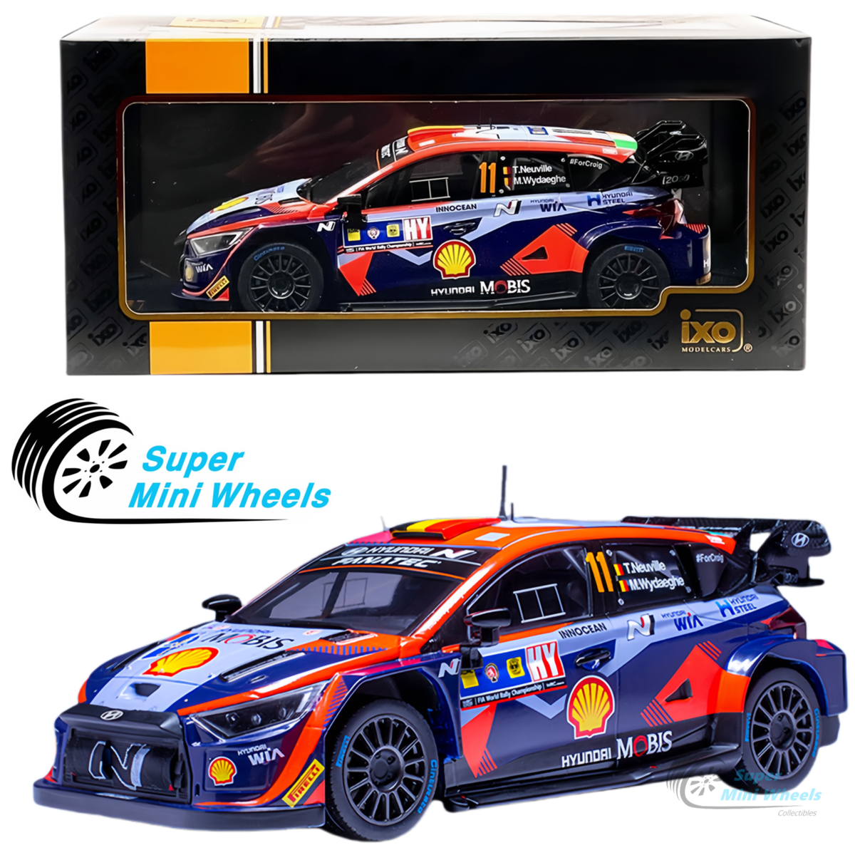 Ixo Models 1:18 Hyundai i20 N Rally1 #11 Winner Central European