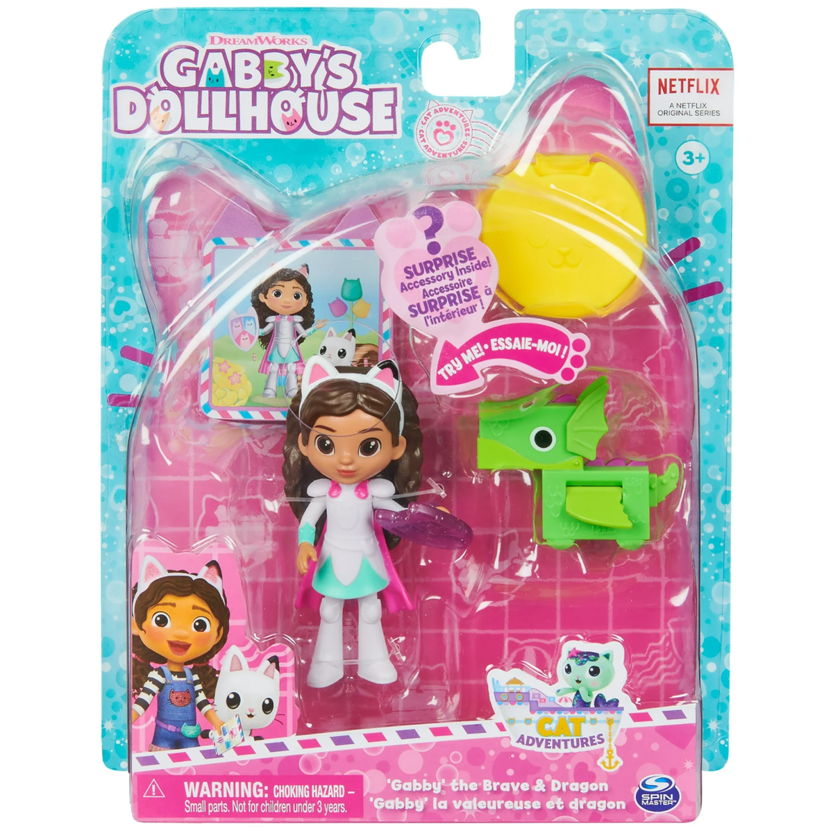 Gabby The Brave & Dragon GABBY'S DOLLHOUSE Cat Adventures Figure