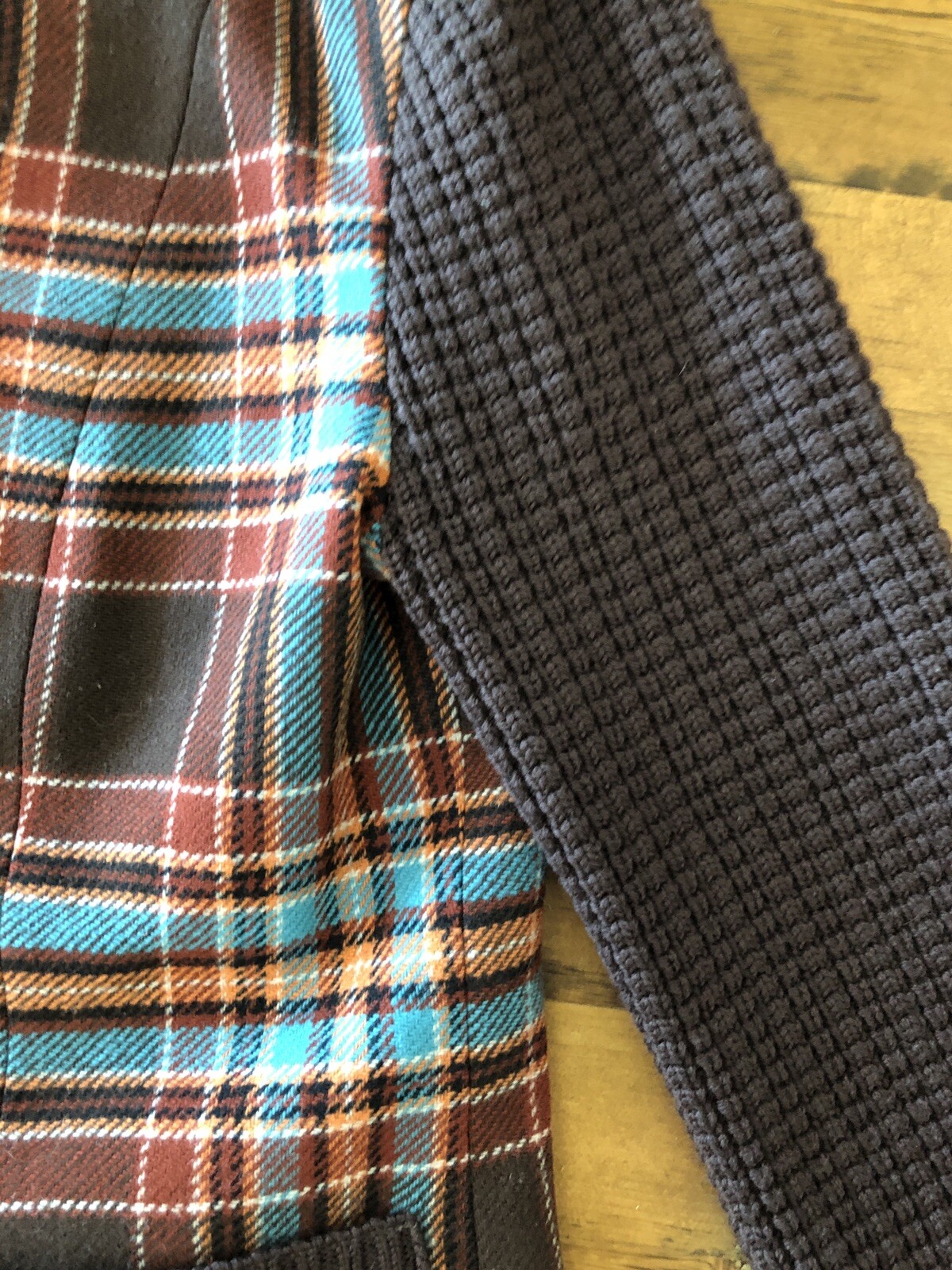 Pendleton Brown Plaid Button Front Wool Cardigan … - image 4