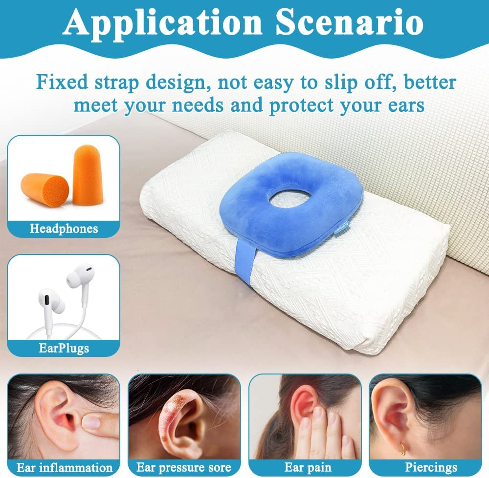 Ear Piercing Pillow Side Sleepers Hole CNH Donut Protector Pillow Ear