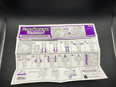 Dirt Boss Transformers Cybertron Robots in Disguise Instruction Sheet 2004