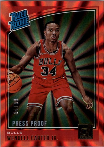 2018 Panini Donruss Basketball Press Proof Red Laser Wendell Carter Jr. #170