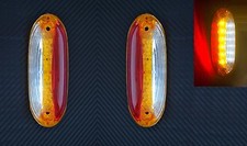 2x 24V LED Laterali Rosso/Bianco/ Ambra 24V Luci Verticale Per Camion Rimorchio