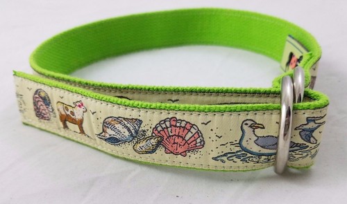 The Belted Cow D-Ring Ribbon Web Belt Green Beach Scene Kids Youth Boys Girls - Picture 10 of 13