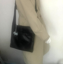 Radley London Large Black Glove  Soft Leather Messenger / Crossbody Bag , VGC