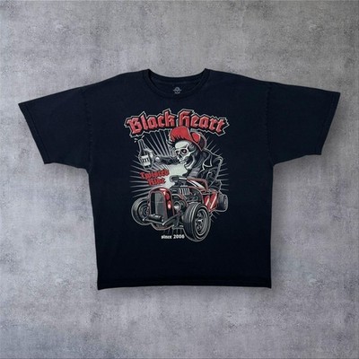 Black Heart Clothing ''Twisted Ride'' Tattoo Goth Biker Grafik schwarz T-Shirt XL