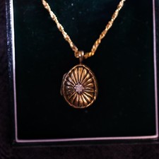 Sarah Fabergé Gem & Pearl Shell Pendant Ltd Edition 161/750 Gilt