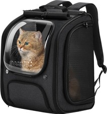Cat Backpack Carrier,Large Space Cat Bubble Backpack,Ergonomic,Black