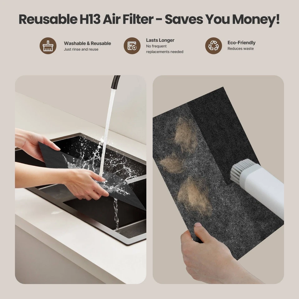 Home True HEPA Air Purifier Large Room Air Cleaner for Allergies Smoker Pet Dust - Image 3 of 4