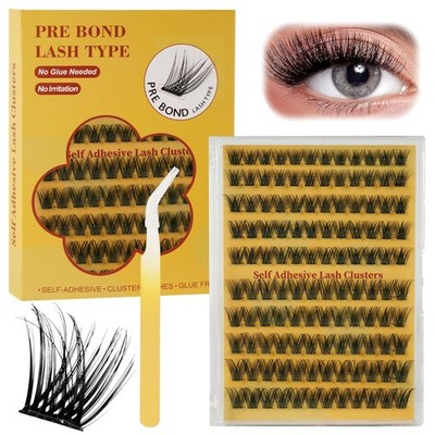 Cluster Lashes - Selbstklebende Wimpern, 120 Stück, Wimperncluster Volume