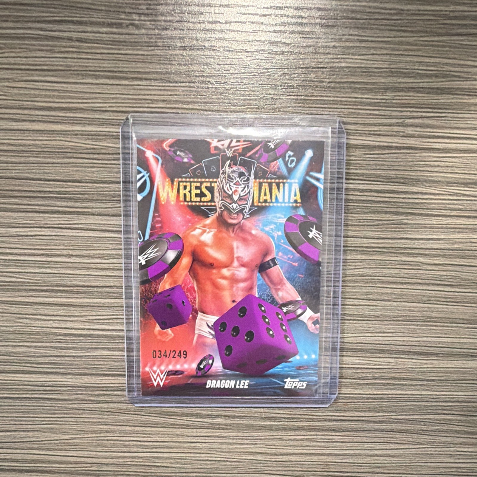 Dragon Lee Topps WWE Wrestlemania 41 Purple 034/249
