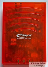 Typhoon 51303 USB 56k Modem – Transparent Red – Tested for Power – Retro PC