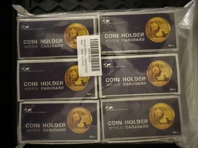 Lot of 6 boxed 2x2 coin flips Cardboard Coin Holders 50 pcs Six Different Sizes.