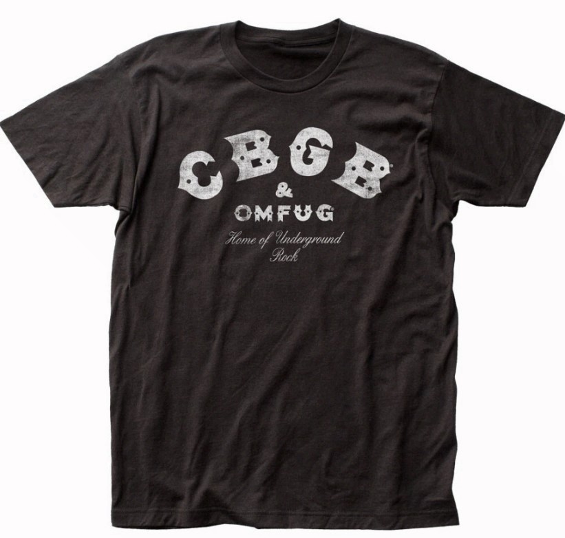 CBGB Distressed Logo Mens T Shirt Rock Music Classic Punk Club Band Tee Black