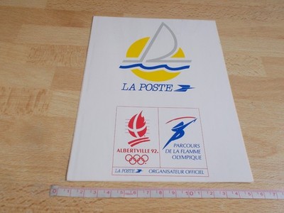 Aufkleber La Poste - Albertville 92 - Strecke Der Olympischen Flamme - 19,5 Cm