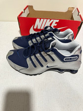 Nike Shox NZ Men's Low Top Lace-Up Sneakers Navy/Silver Colorblock 9M no lid box