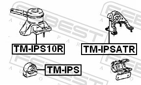 ENGINE MOUNTING TM-IPS10R FOR TOYOTA PICNIC 3S-FE 2.0L 4cyl PICNIC - Picture 3 of 9