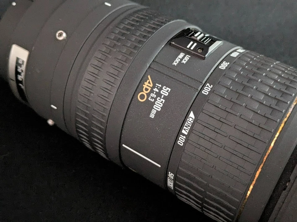 Sigma 50-500mm F/4-6.3 APO EX HSM Zoom Lens Canon EF [Good w/Hood] Fast Shipping - Image 4 of 4
